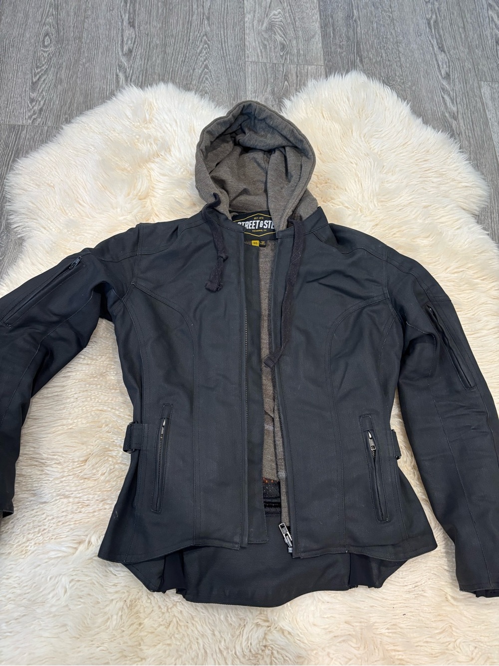 Black Hooded Women's Jacket